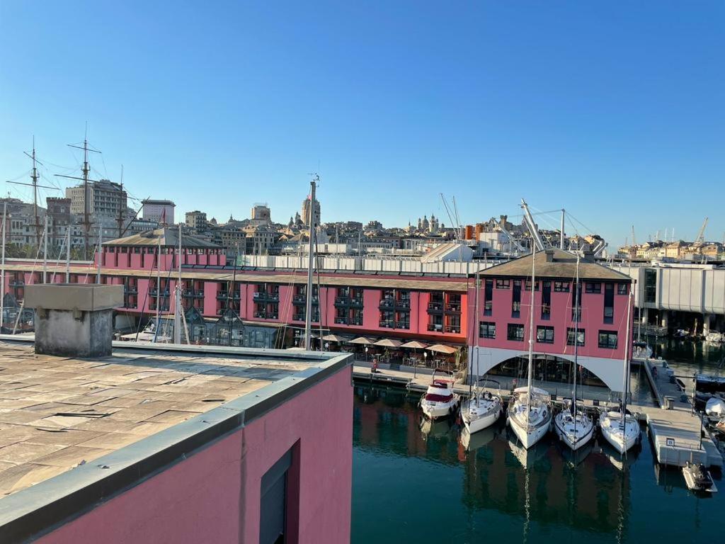 Apartamento Bilocale Vista Mare Con Terrazzo-Porto Antico- Parcheggio Scontato Génova Exterior foto